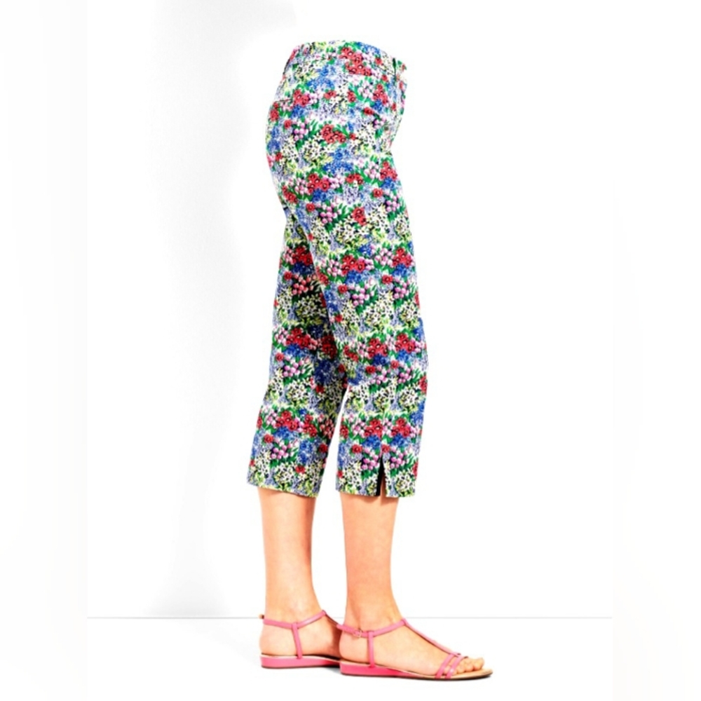 Talbots Perfect Skimmer - Floral Pants, Size 12 - Picture 5 of 16